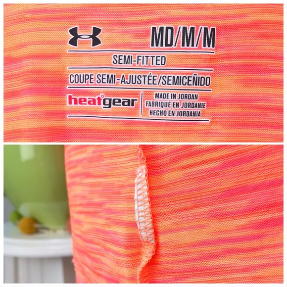 Hi-Vis UA Heatgear Short Sleeve Tech Sport Top - Picture 11 of 15